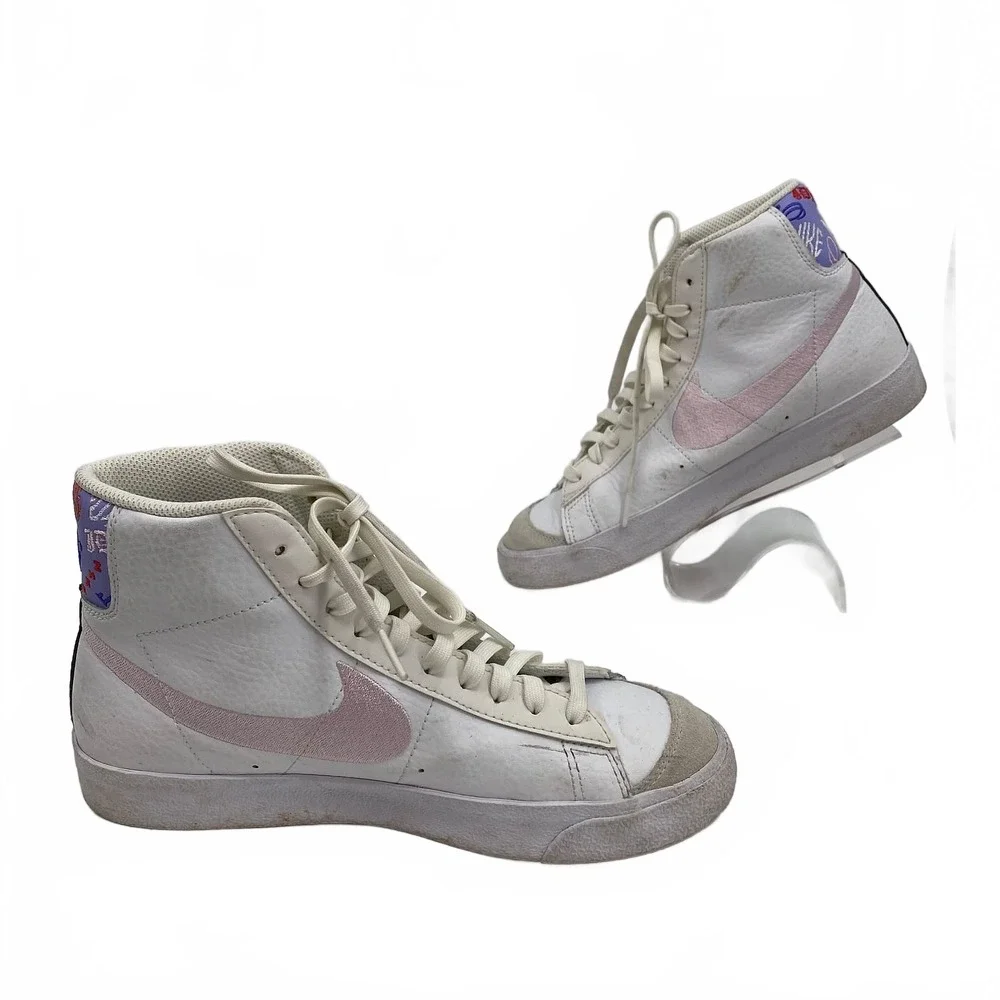 Nike Sneakers Blazer mid SE GS | Kids' 6.5 White Purple Leather